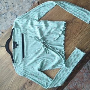 Cropped Tie Shirt
